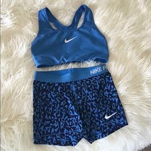 Nike Pro Shorts & Sports Bra